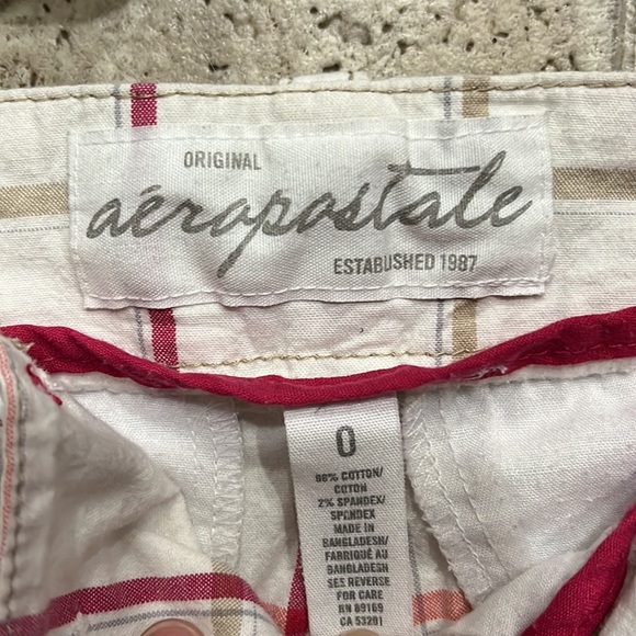 2 pairs of Aeropostale plaid stretch shorts size 0 - Picture 5 of 8